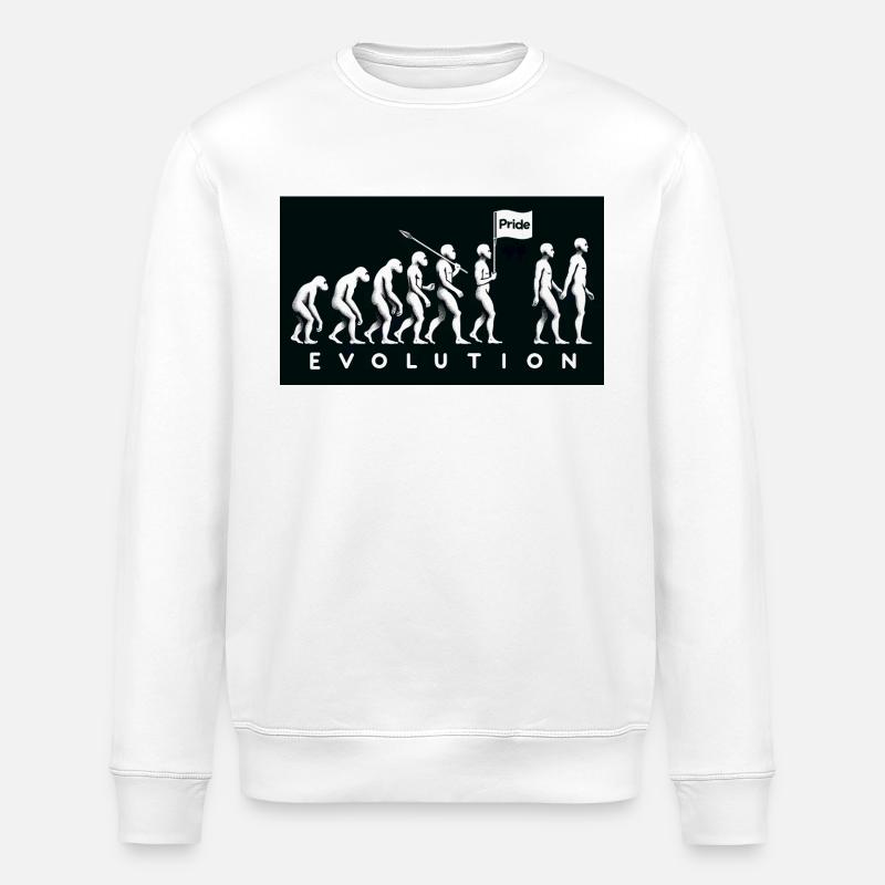 Évolution de la Fierté – Marche de la diversité - Sweat bio ROLLER Stanley/Stella Unisexe - blanc