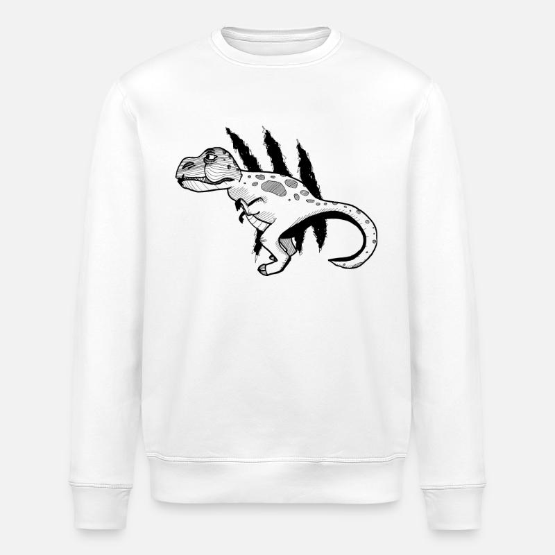 T-Rex - Stanley/Stella Unisex Bio-Sweatshirt ROLLER - Weiß
