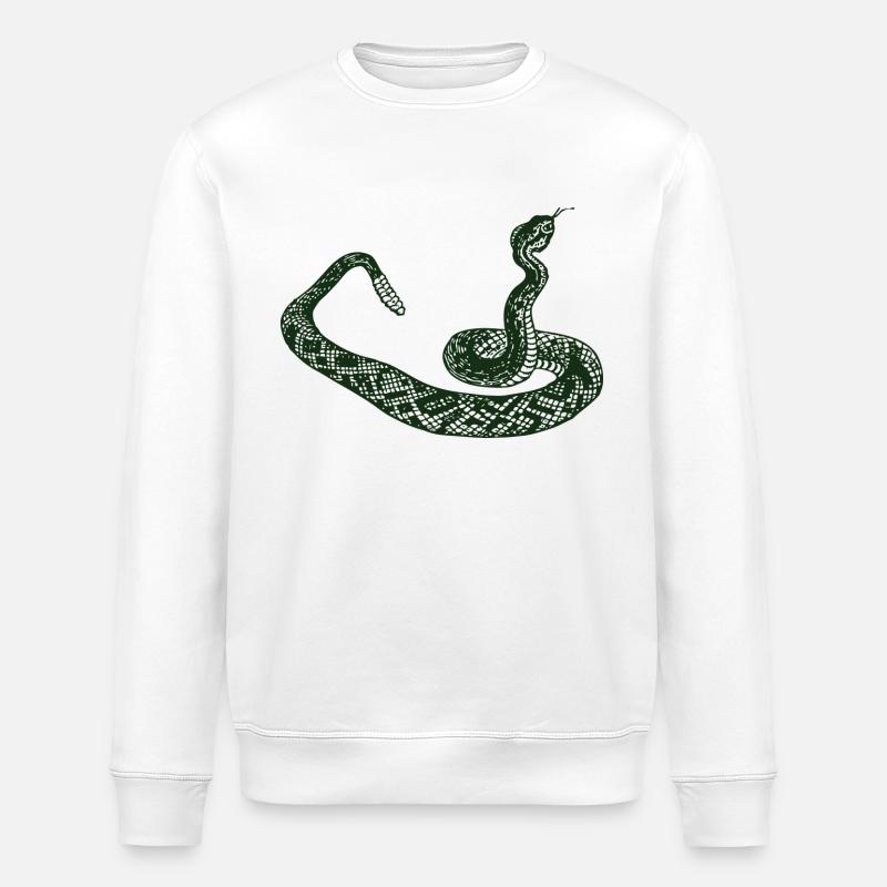 Klapperschlange - Stanley/Stella Unisex Bio-Sweatshirt ROLLER - Weiß