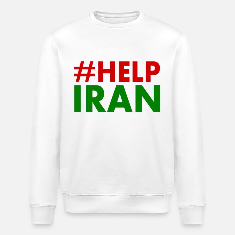 Help iran - Stanley/Stella Unisex Bio-Sweatshirt ROLLER - Weiß