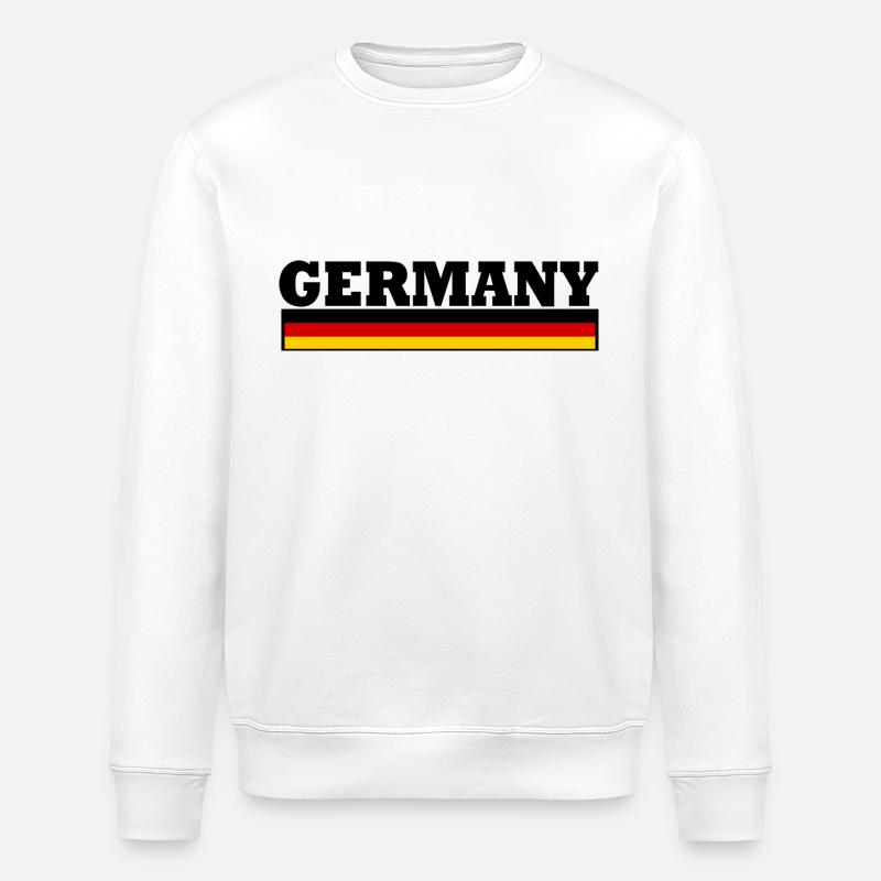 Allemagne Drapeau - Germany - Sweat bio ROLLER Stanley/Stella Unisexe - blanc