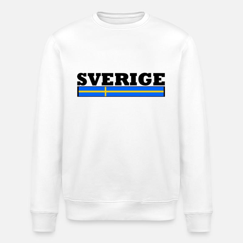 Drapeau suède - Sweat bio ROLLER Stanley/Stella Unisexe - blanc