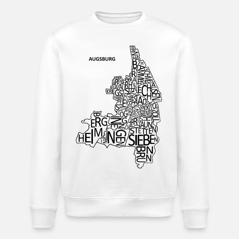 Augsburg Buchstabenviertel - Stanley/Stella Unisex Bio-Sweatshirt ROLLER - Weiß