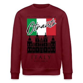 Otranto Italien Burg Flagge Reise Souvenir - Stanley/Stella Unisex Bio-Sweatshirt ROLLER - Weiß - Vorne - Nik (191cm)