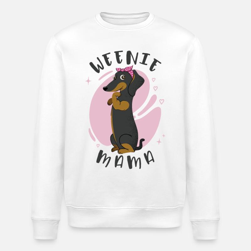 Weenie Mama Dackel - Stanley/Stella Unisex Bio-Sweatshirt ROLLER - Weiß