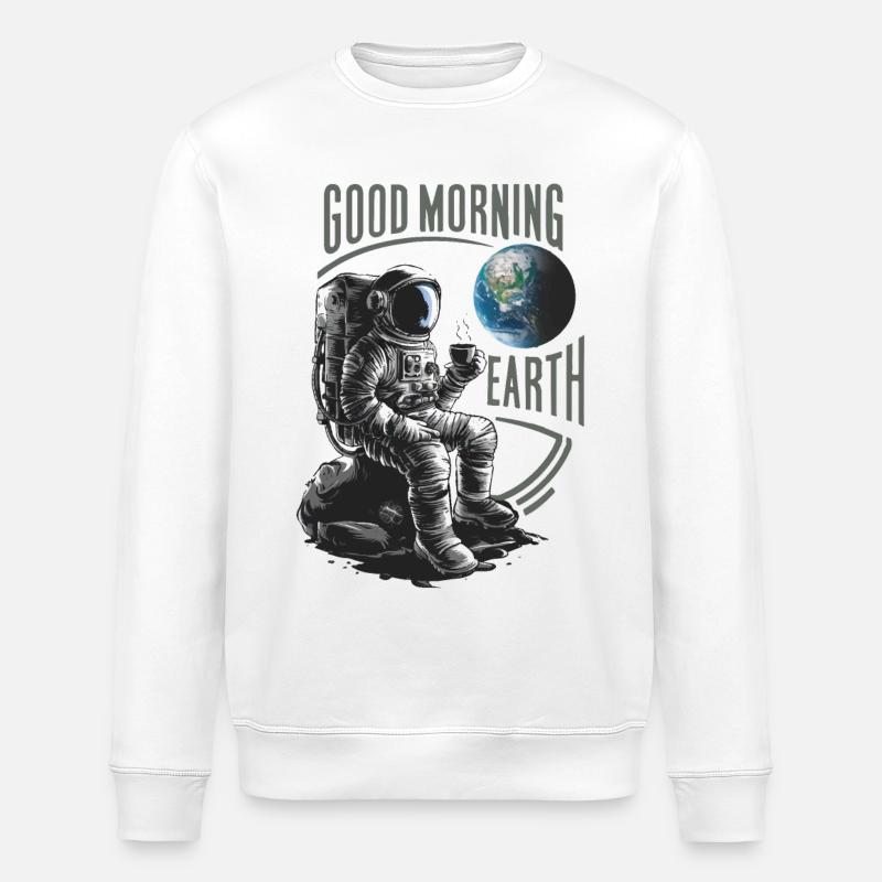 Bonjour astronaute de la Terre - Sweat bio ROLLER Stanley/Stella Unisexe - blanc