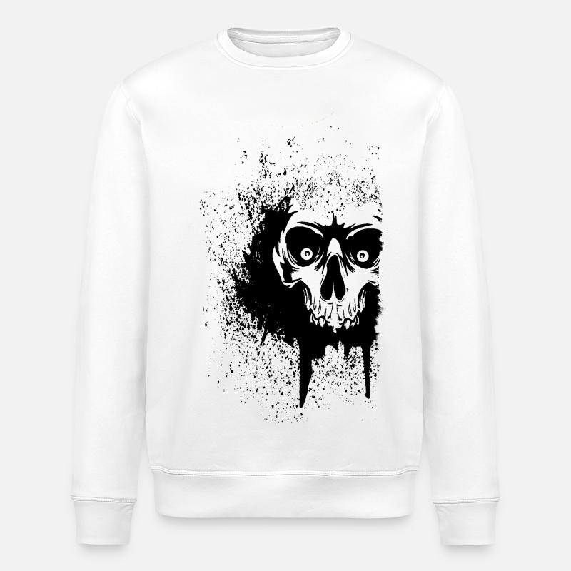 crâne - Sweat bio ROLLER Stanley/Stella Unisexe - blanc