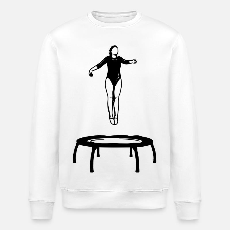 Trampolin Mädchen - Stanley/Stella Unisex Bio-Sweatshirt ROLLER - Weiß