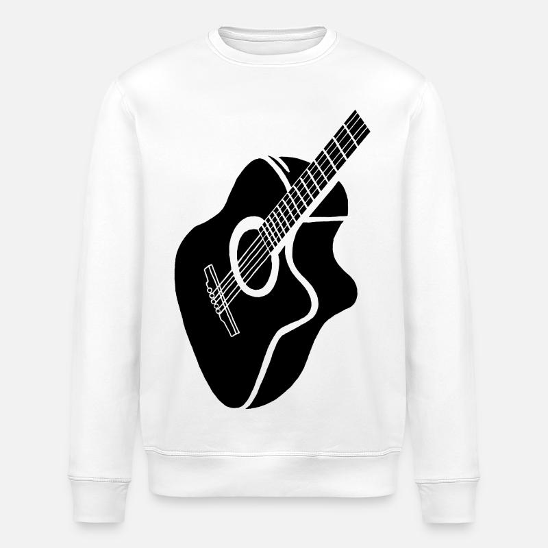 schwarze Gitarre - Stanley/Stella Unisex Bio-Sweatshirt ROLLER - Weiß
