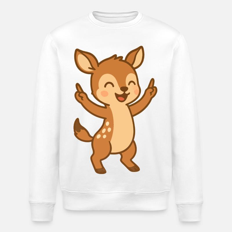 Bébé cerf dansant - Sweat bio ROLLER Stanley/Stella Unisexe - blanc