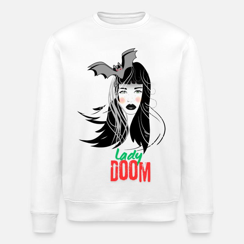 Lady Doom - Stanley/Stella ROLLER Unisex Organic Sweatshirt - white