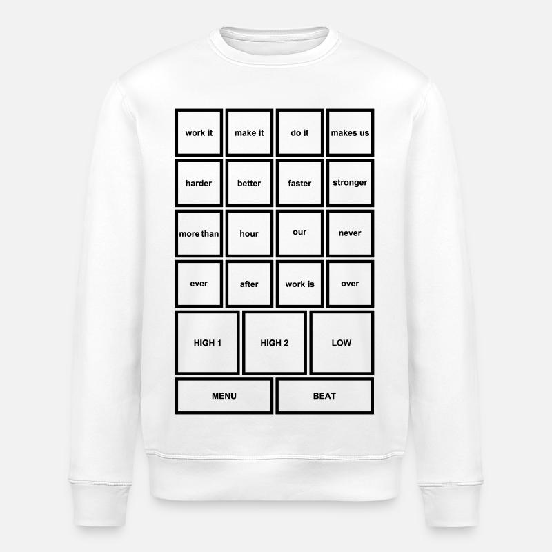 Work It – Motivation, Power & Progress - Stanley/Stella ROLLER Unisex Organic Sweatshirt - white