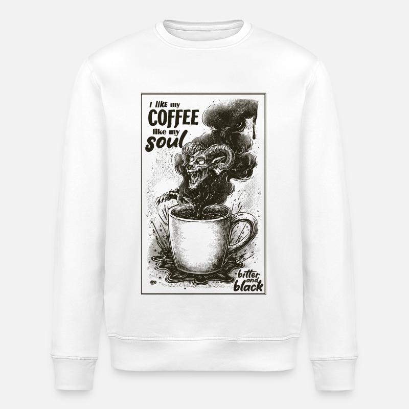 Coffee and Soul - Stanley/Stella Unisex Bio-Sweatshirt ROLLER - Weiß