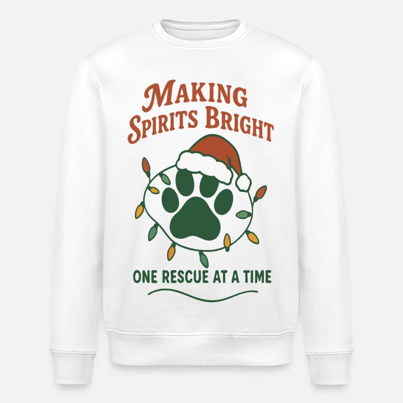 Christmas Rescue Paw Making Spirits Bright - Sweat bio ROLLER Stanley/Stella Unisexe - blanc