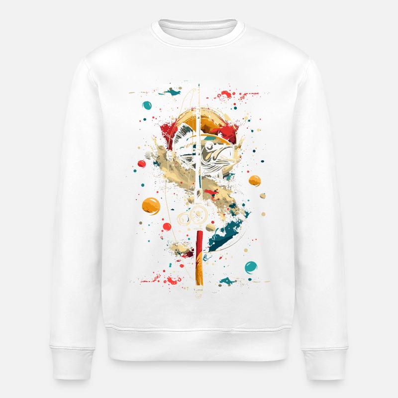 Angeln - Stanley/Stella Unisex Bio-Sweatshirt ROLLER - Weiß