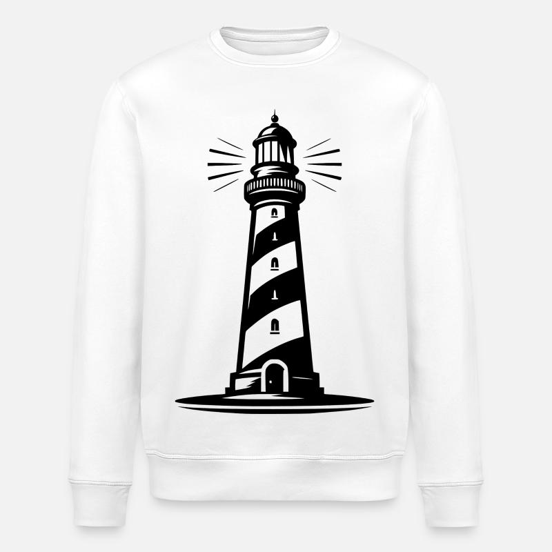 lighthouse - Stanley/Stella ROLLER Unisex Organic Sweatshirt - white