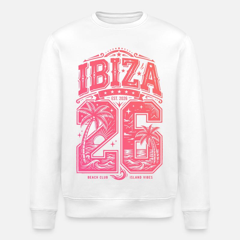 Ibiza 26 Trikot - Stanley/Stella Unisex Bio-Sweatshirt ROLLER - Weiß