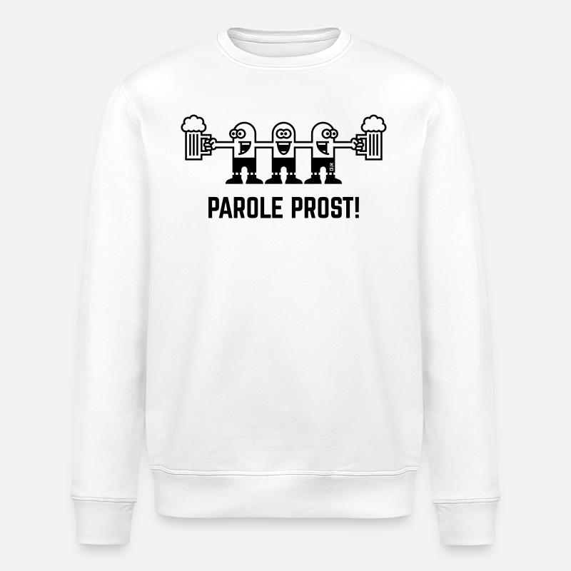Parole Prost! (Bier / Biertrinker / 1C) - Stanley/Stella Unisex Bio-Sweatshirt ROLLER - Weiß
