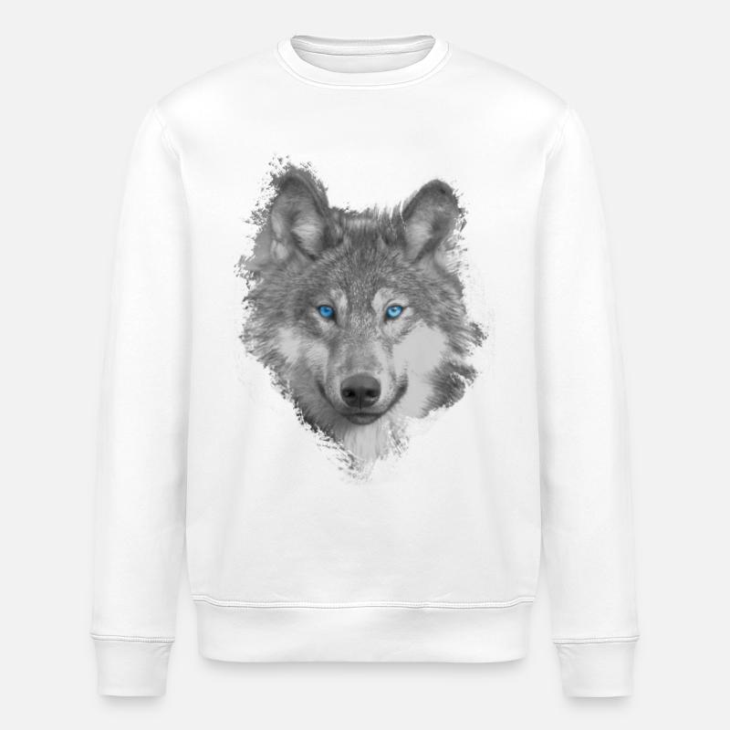 Wolf - Stanley/Stella Unisex Bio-Sweatshirt ROLLER - Weiß