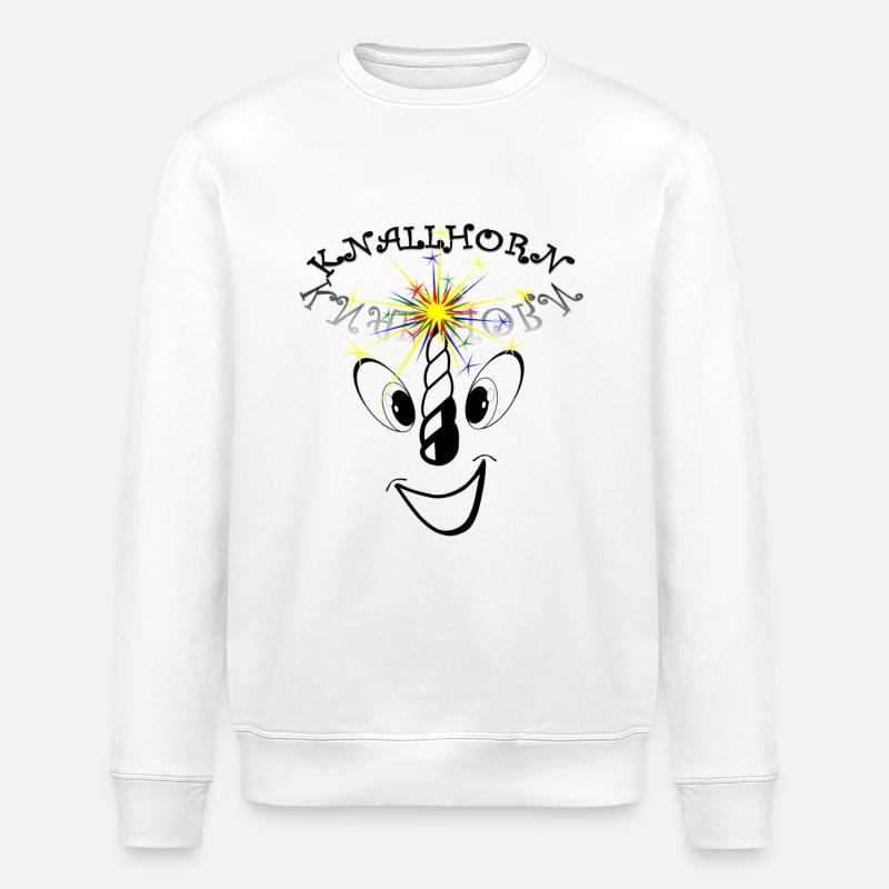 Knallhorn - Stanley/Stella Unisex Bio-Sweatshirt ROLLER - Weiß