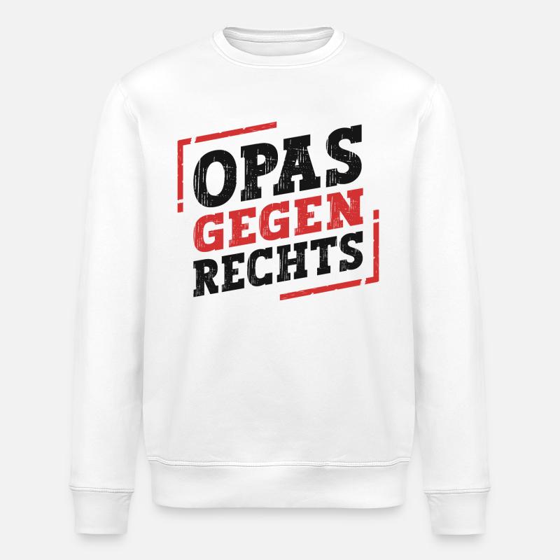 Opas Gegen Rechts - Stanley/Stella Unisex Bio-Sweatshirt ROLLER - Weiß