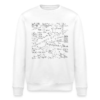 Mathe-Gleichung-Muster, Cool Quadratic Formula Geek - Stanley/Stella Unisex Bio-Sweatshirt ROLLER - Weiß - Vorne - Nik (191cm)