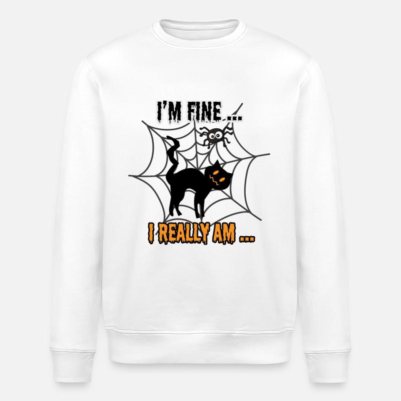 i m fine..i really am.. - Sweat bio ROLLER Stanley/Stella Unisexe - blanc