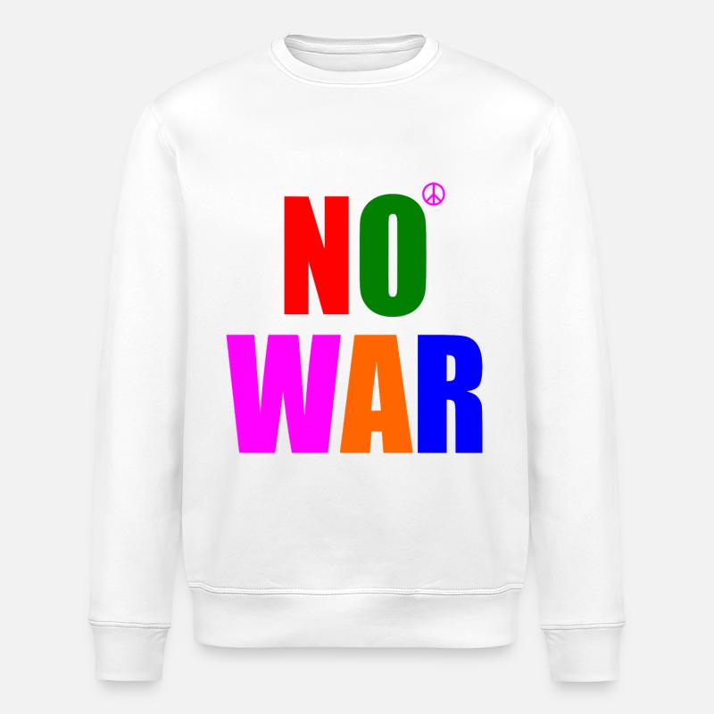 No war - Stanley/Stella ROLLER Unisex Organic Sweatshirt - white