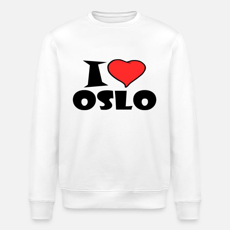 I Love Oslo - Sweat bio ROLLER Stanley/Stella Unisexe - blanc