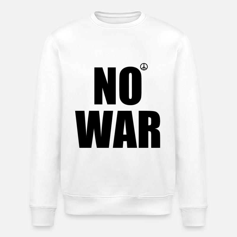 No war - Stanley/Stella ROLLER Unisex Organic Sweatshirt - white