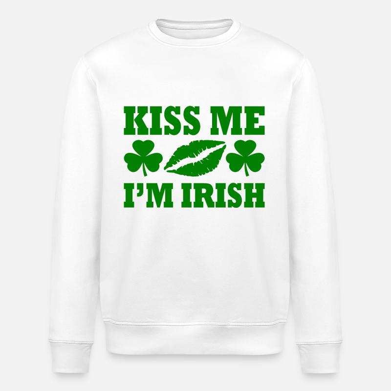 kiss me im irish - Stanley/Stella Unisex Bio-Sweatshirt ROLLER - Weiß