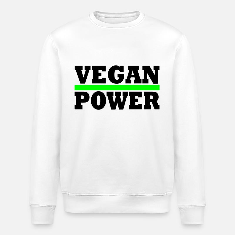 vegan power - Stanley/Stella Unisex Bio-Sweatshirt ROLLER - Weiß