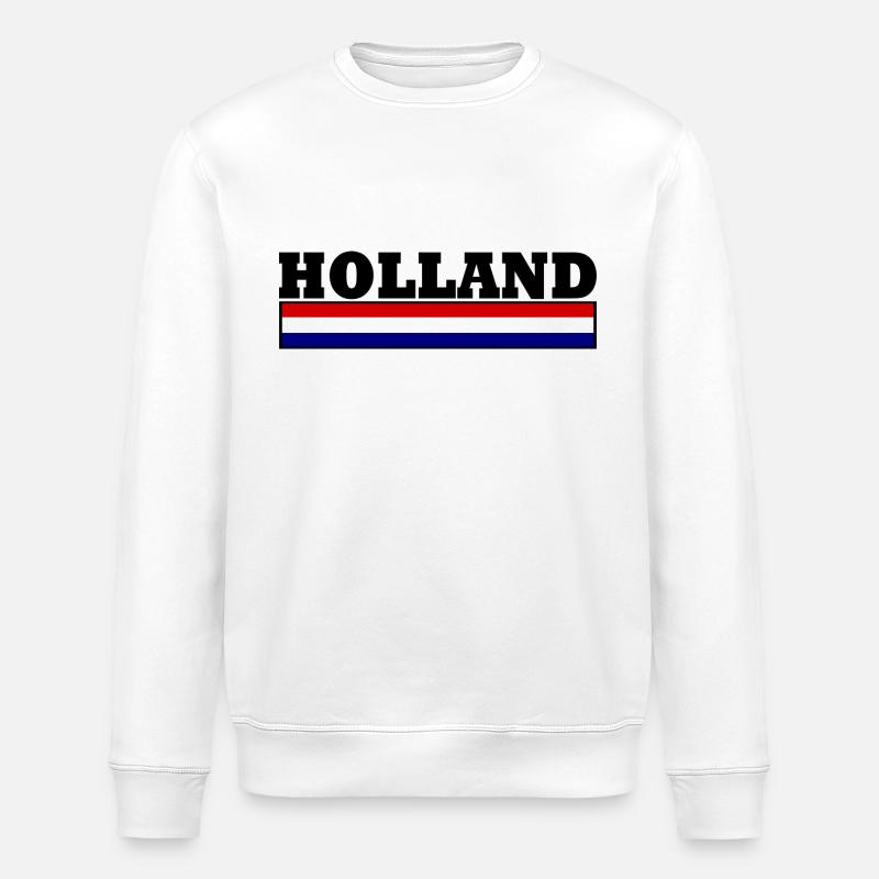 Holland Flagge - Stanley/Stella Unisex Bio-Sweatshirt ROLLER - Weiß