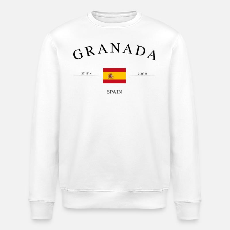 Granada Spanien – Urlaub Souvenir & Geschenk - Stanley/Stella Unisex Bio-Sweatshirt ROLLER - Weiß