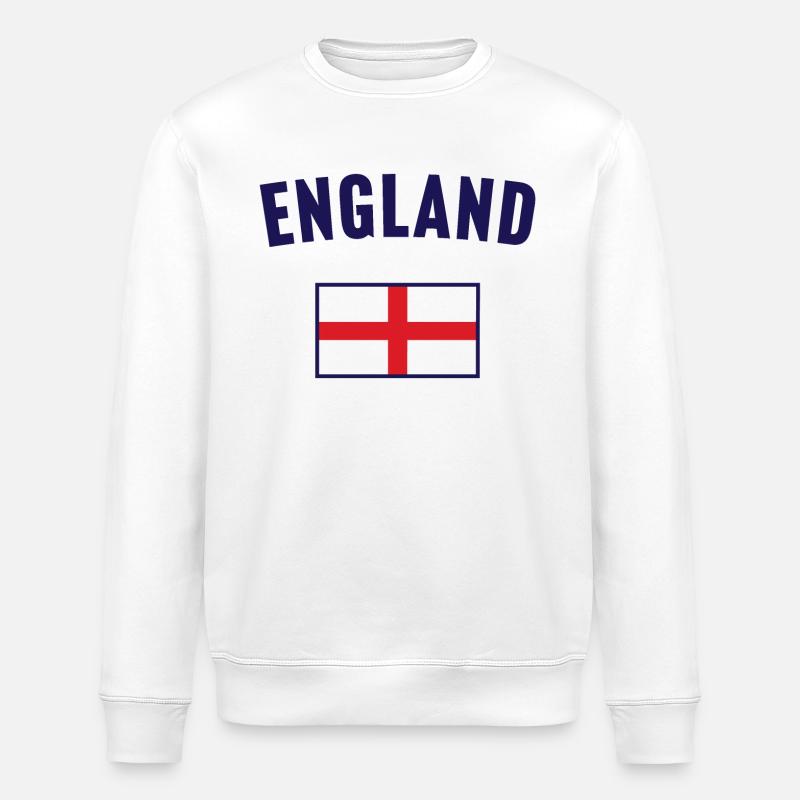 England Flagge - Stanley/Stella Unisex Bio-Sweatshirt ROLLER - Weiß