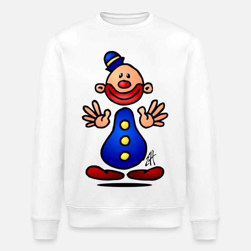 Clown - Stanley/Stella Unisex Bio-Sweatshirt ROLLER - Weiß
