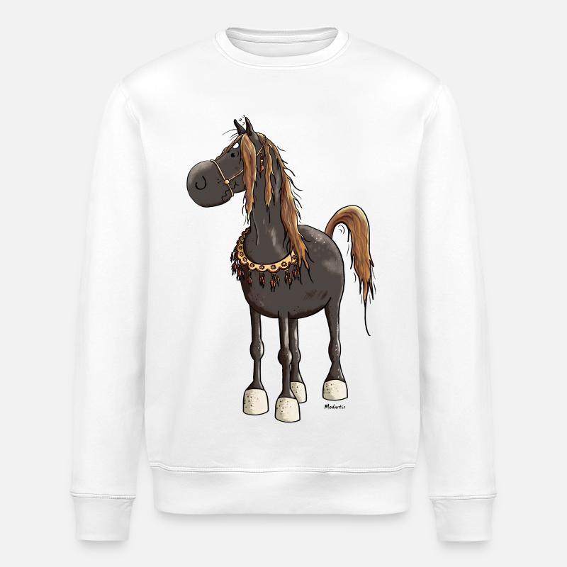 Cheval Arabe Mignon - Chevaux - Sweat bio ROLLER Stanley/Stella Unisexe - blanc