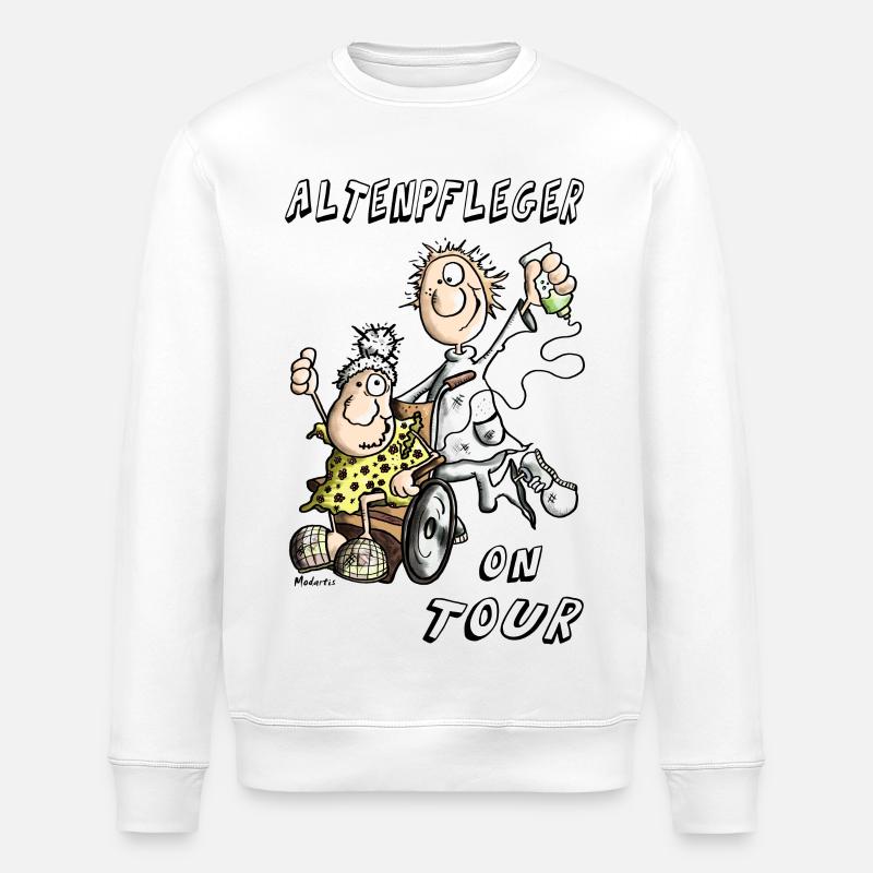 Altenpfleger on Tour - Stanley/Stella Unisex Bio-Sweatshirt ROLLER - Weiß