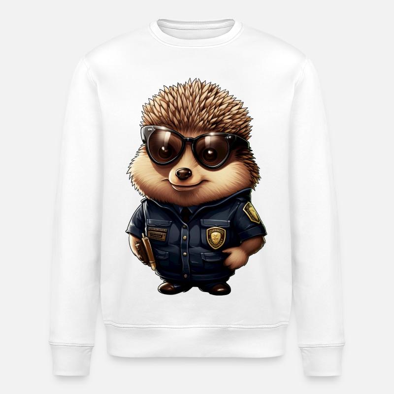 Igel Polizei - Stanley/Stella Unisex Bio-Sweatshirt ROLLER - Weiß