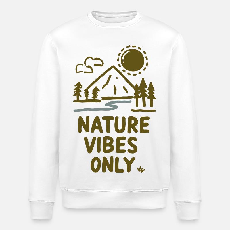 Nature Vibes Only - Stanley/Stella Unisex Bio-Sweatshirt ROLLER - Weiß