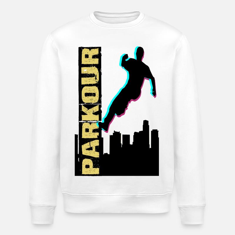 Parkour - Stanley/Stella Unisex Bio-Sweatshirt ROLLER - Weiß
