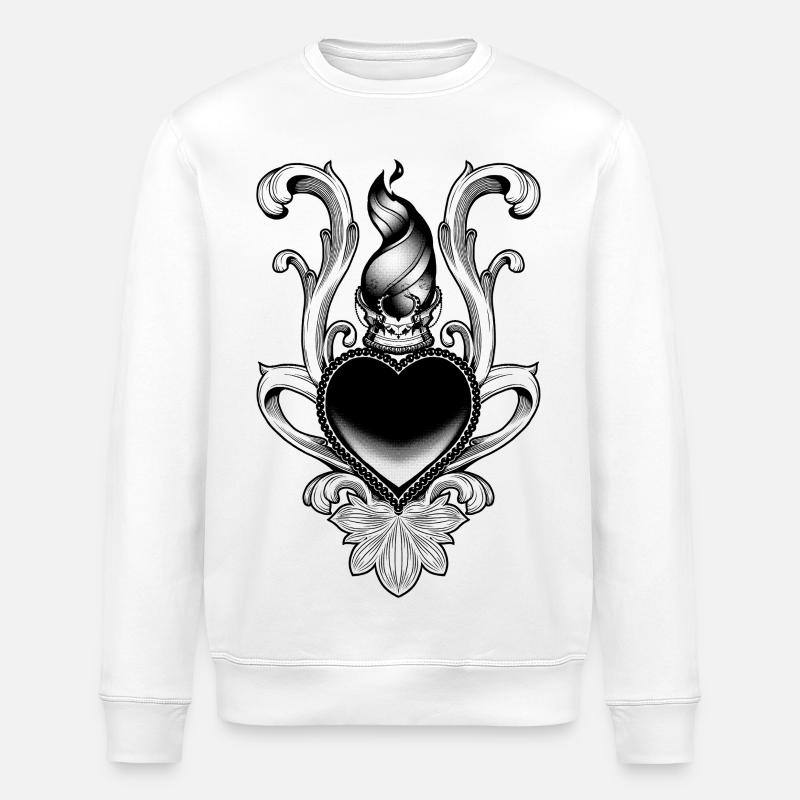 Das Herz der Königin V.2 - Stanley/Stella Unisex Bio-Sweatshirt ROLLER - Weiß