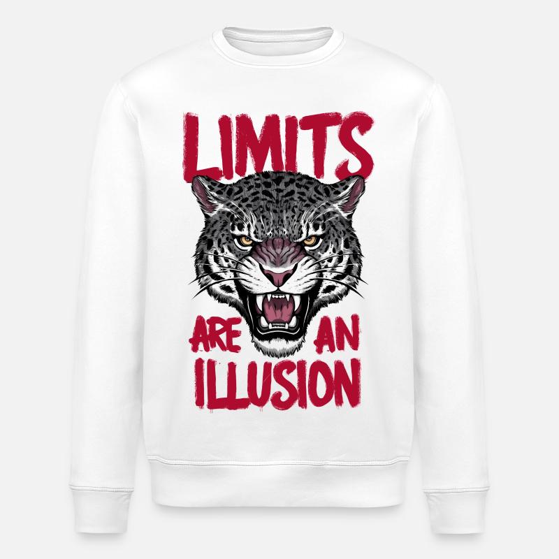 Grenzen sind eine Illusion - Stanley/Stella Unisex Bio-Sweatshirt ROLLER - Weiß