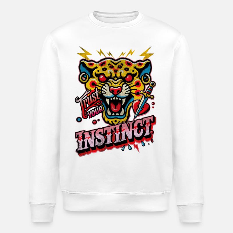 Faites confiance à votre instinct - Sweat bio ROLLER Stanley/Stella Unisexe - blanc