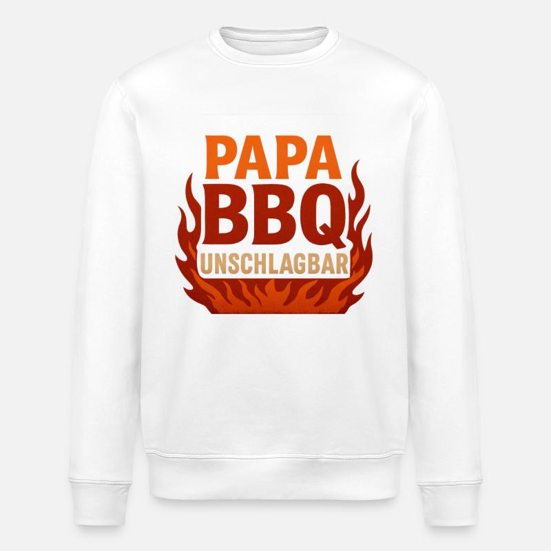 Papa BBQ Unschlagbar - Stanley/Stella Unisex Bio-Sweatshirt ROLLER - Weiß