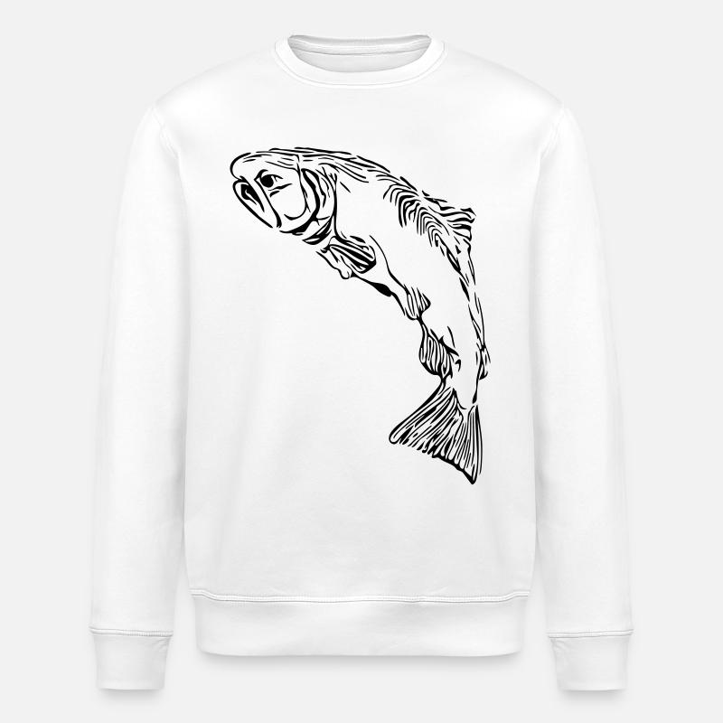 Lachs - Stanley/Stella Unisex Bio-Sweatshirt ROLLER - Weiß