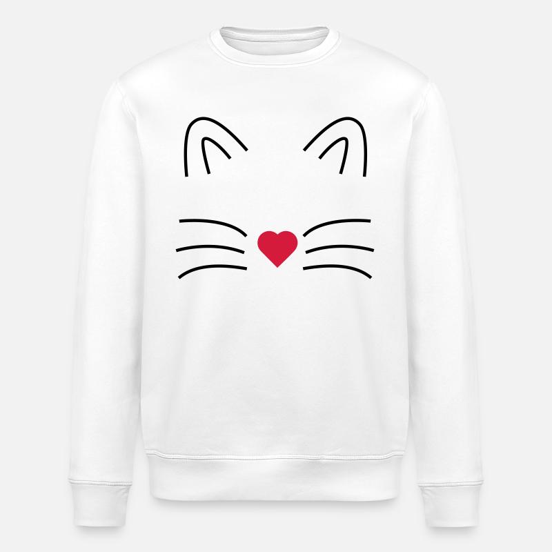 Chat - Sweat bio ROLLER Stanley/Stella Unisexe - blanc