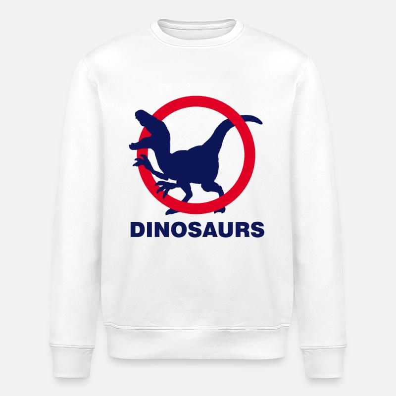 Dinosaurier - Stanley/Stella Unisex Bio-Sweatshirt ROLLER - Weiß