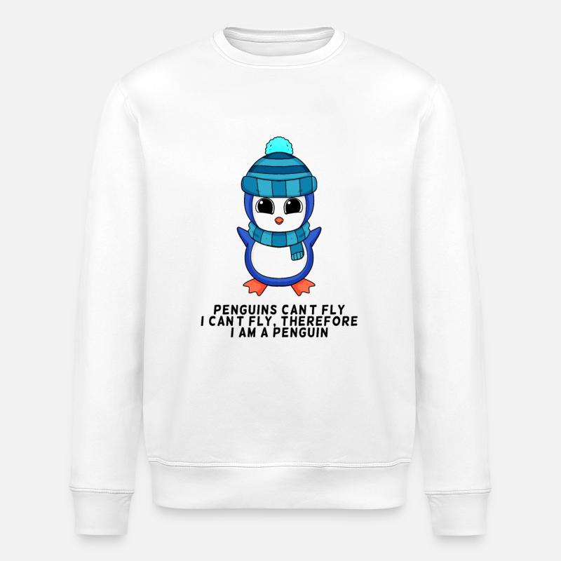 Je suis un pingouin - Sweat bio ROLLER Stanley/Stella Unisexe - blanc