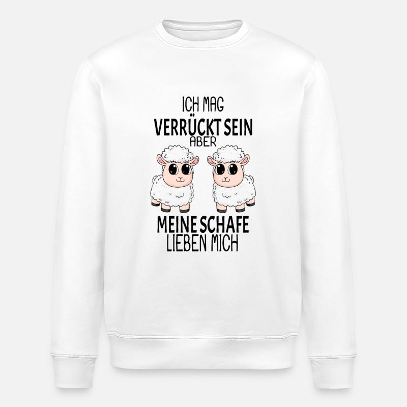 Schaf Schafe Spruch Geschenk - Stanley/Stella Unisex Bio-Sweatshirt ROLLER - Weiß